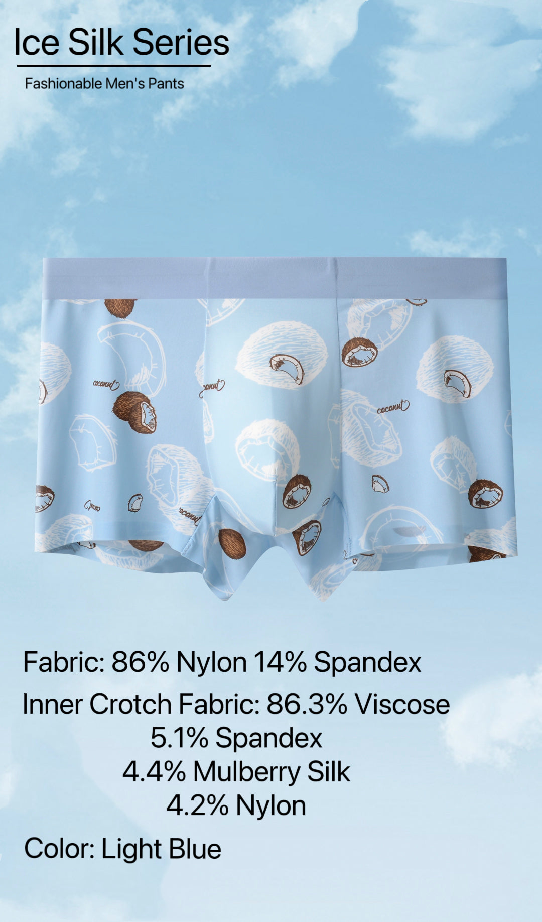 5-Piece Ice Silk Men's Underwear Series