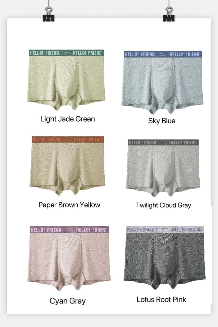 Hello Modal Printed Men's Underwear 6-Pack Comfortable Breathable Fashionable Trendy