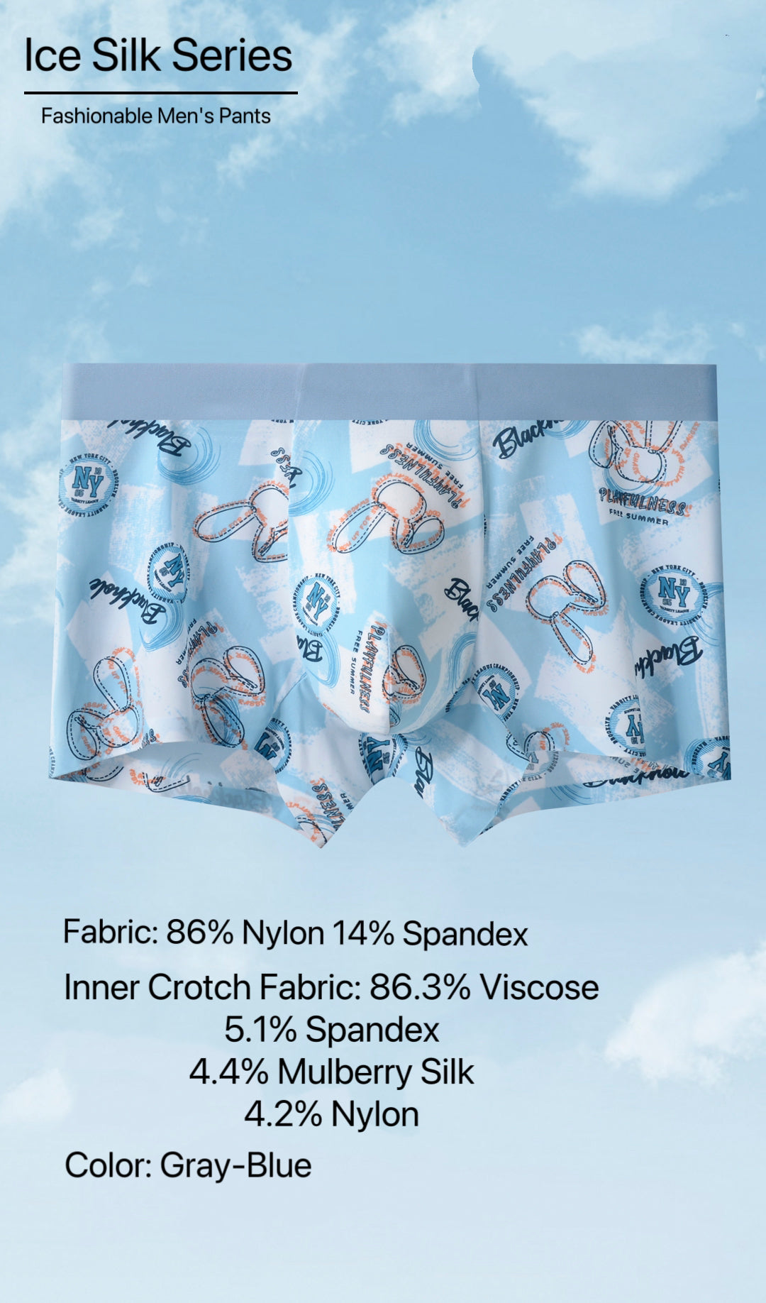 5-Piece Ice Silk Men's Underwear Series